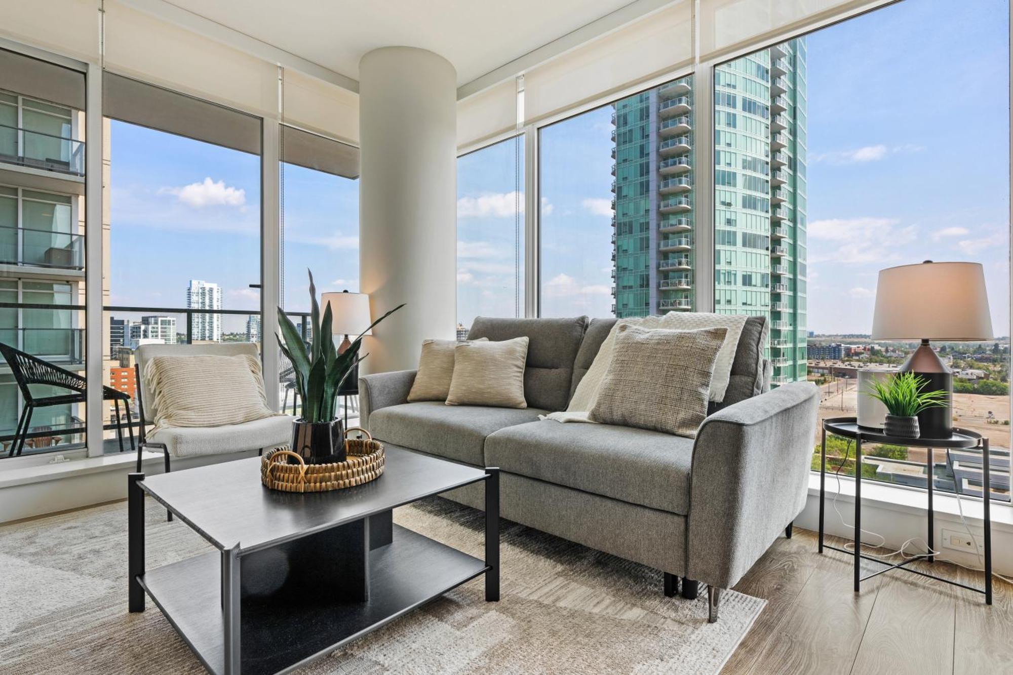Modern Suite Calgary Downtown 5 Min Walk Stampede Luaran gambar